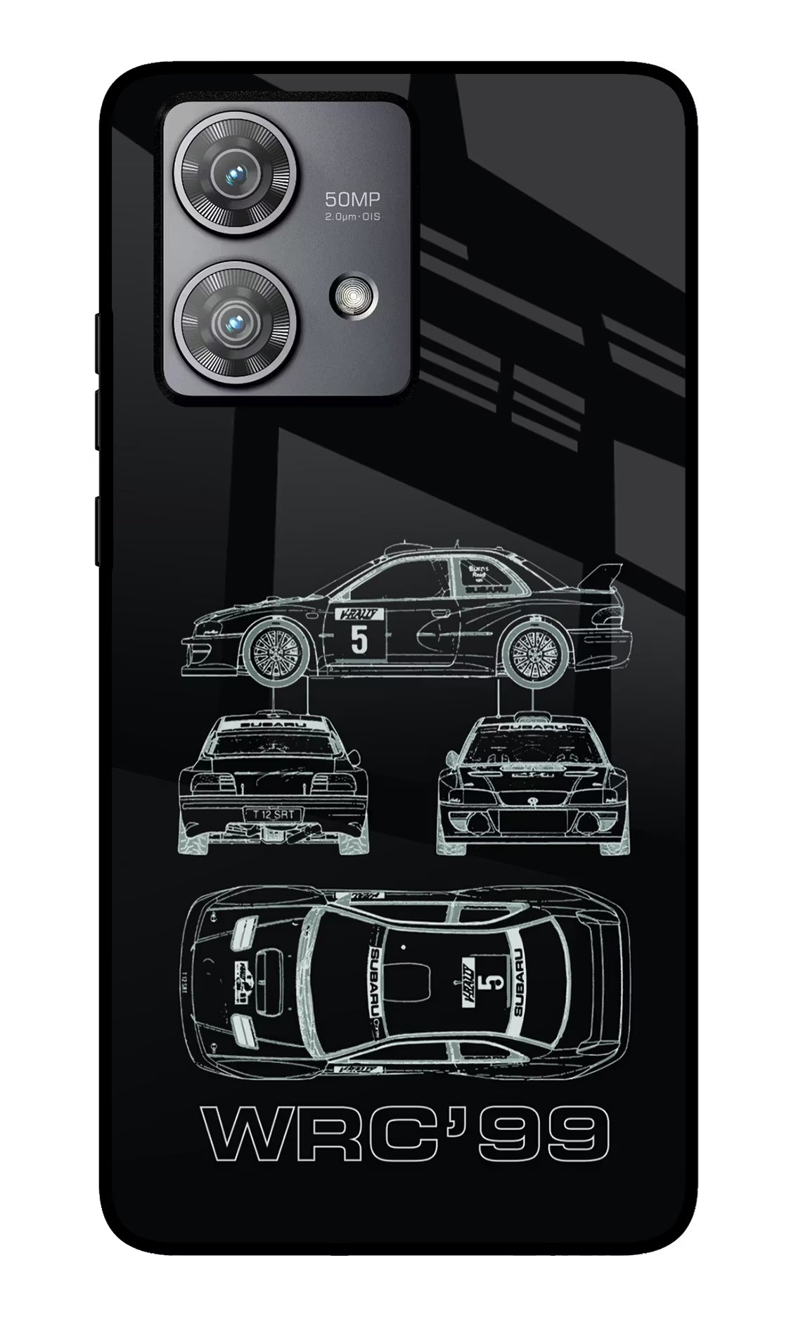 WRC'99 Moto Edge 40 Neo Glass Case Back Cover by Casekaro