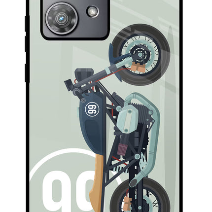 Classic Cafe Racer 99 Moto Edge 40 Neo Glass Case Back Cover by Casekaro