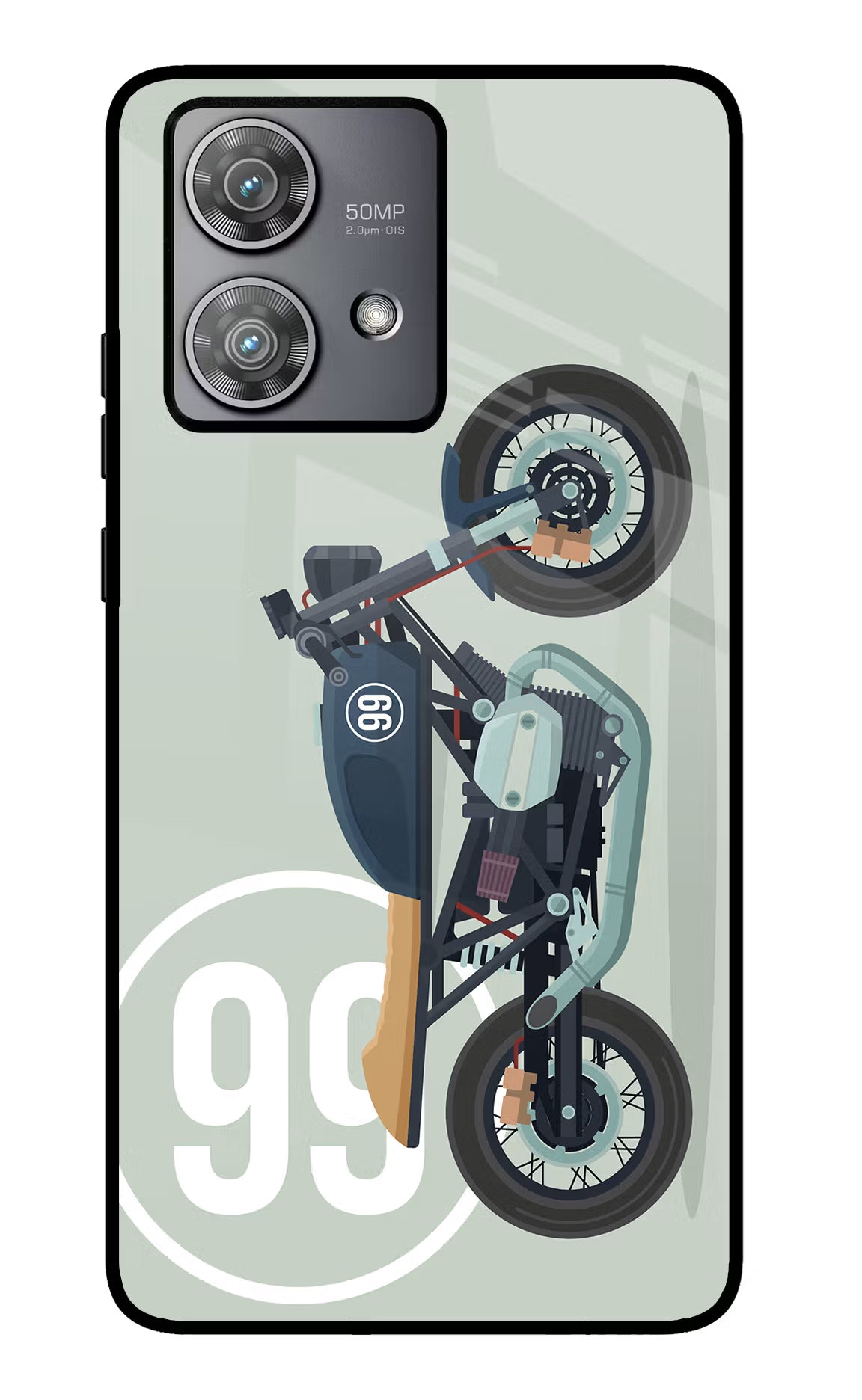 Classic Cafe Racer 99 Moto Edge 40 Neo Glass Case Back Cover by Casekaro