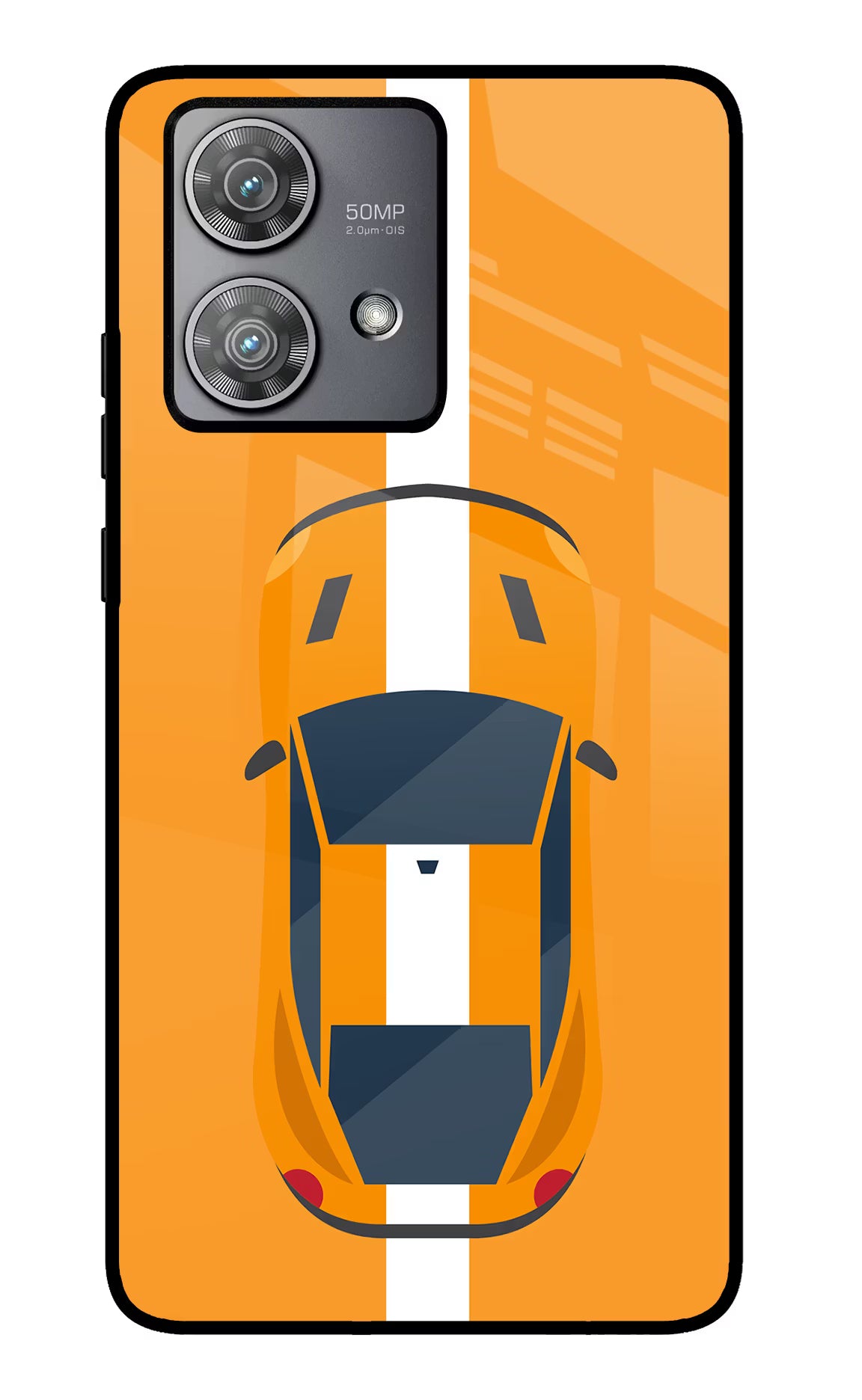 Highway Pursuit Moto Edge 40 Neo Glass Case Back Cover by Casekaro