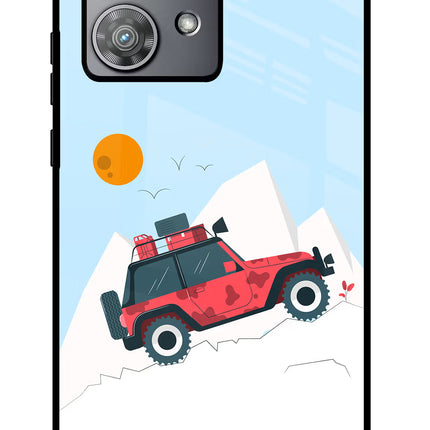 Mountain Trail Beast Moto Edge 40 Neo Glass Case Back Cover by Casekaro