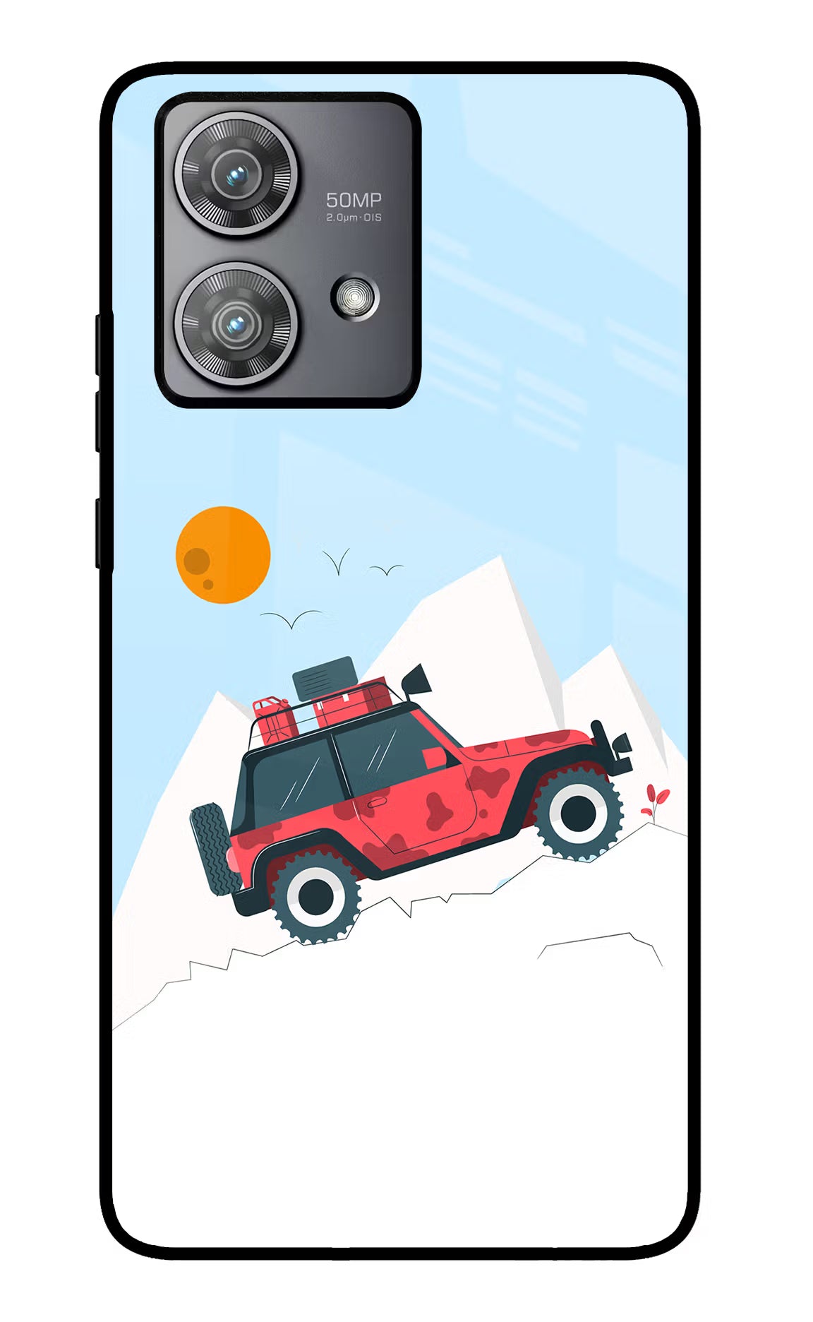 Mountain Trail Beast Moto Edge 40 Neo Glass Case Back Cover by Casekaro