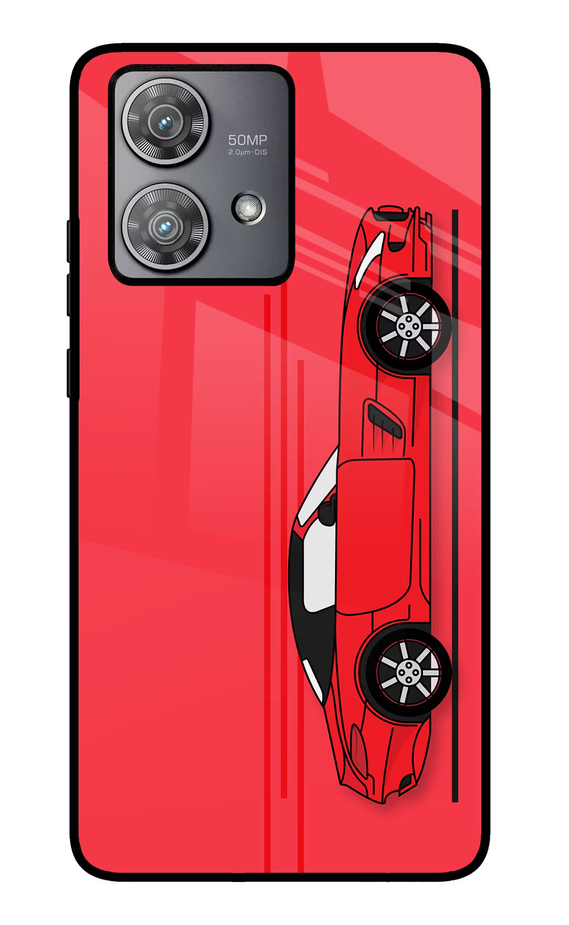 Red Velocity Moto Edge 40 Neo Glass Case