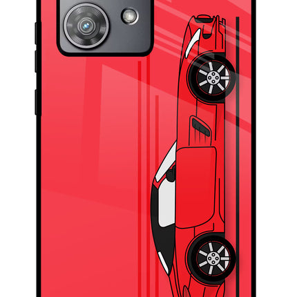 Red Velocity Moto Edge 40 Neo Glass Case Back Cover by Casekaro