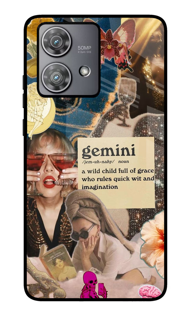 Gemini Zodiac Moto Edge 40 Neo Glass Case
