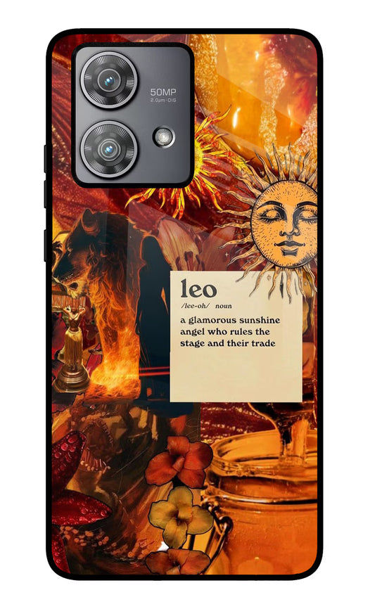 Leo Zodiac Moto Edge 40 Neo Glass Case