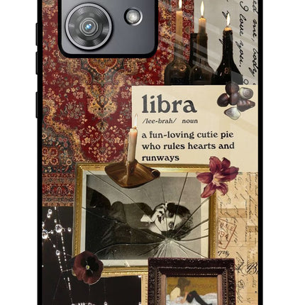 Libra Zodiac Moto Edge 40 Neo Glass Case Back Cover by Casekaro