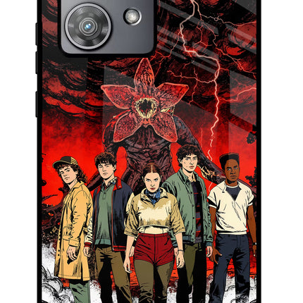 Ordinary Things Characters Moto Edge 40 Neo Glass Case Back Cover by Casekaro