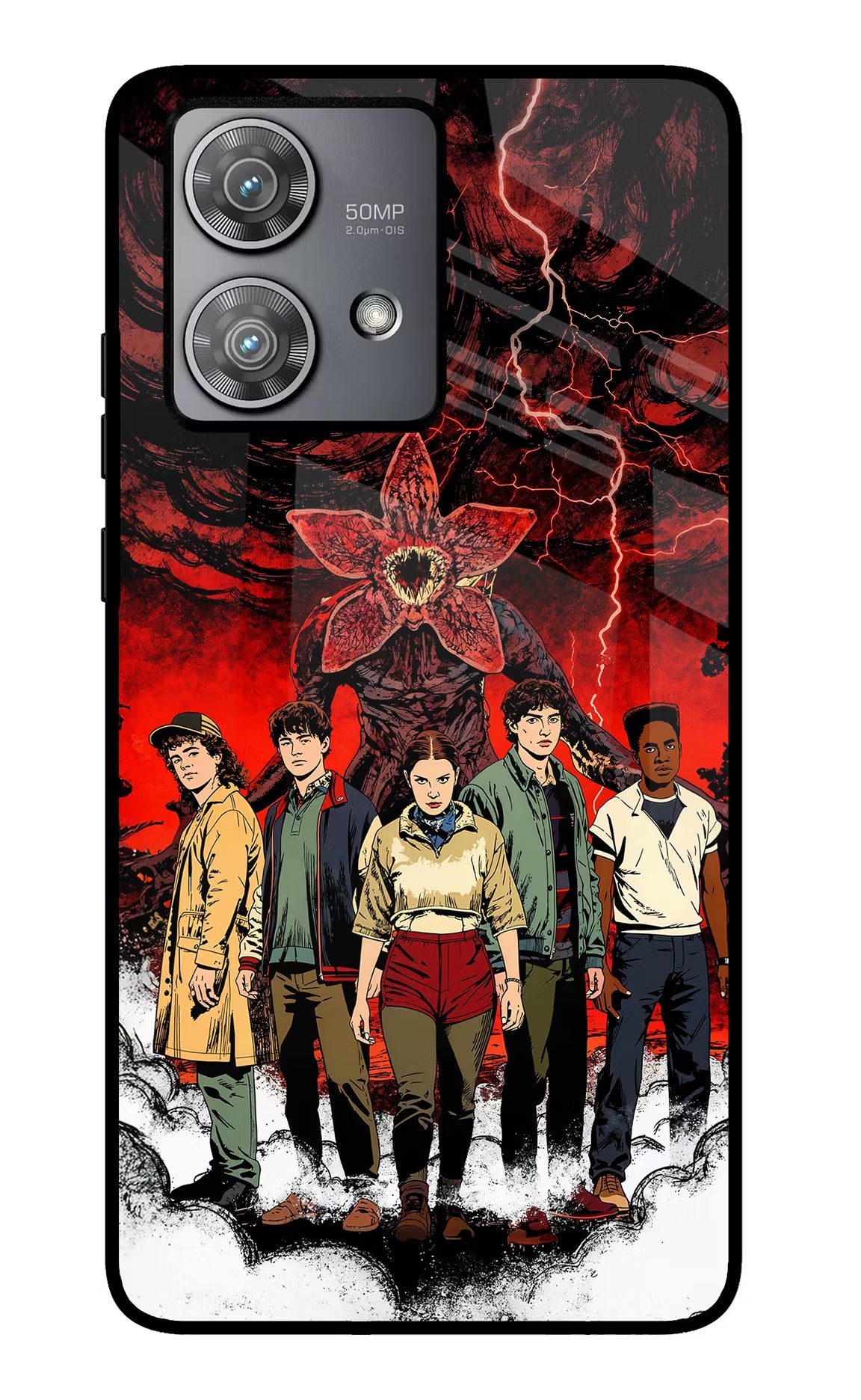 Ordinary Things Characters Moto Edge 40 Neo Glass Case Back Cover by Casekaro