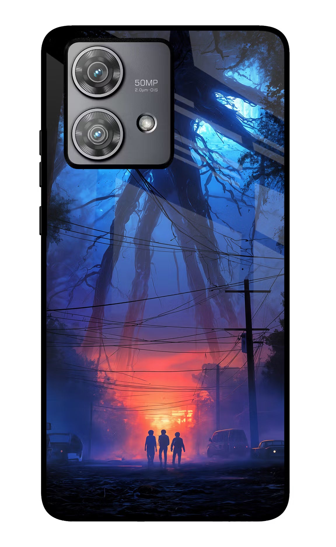 Ordinary Things Shadow Moto Edge 40 Neo Glass Case Back Cover by Casekaro