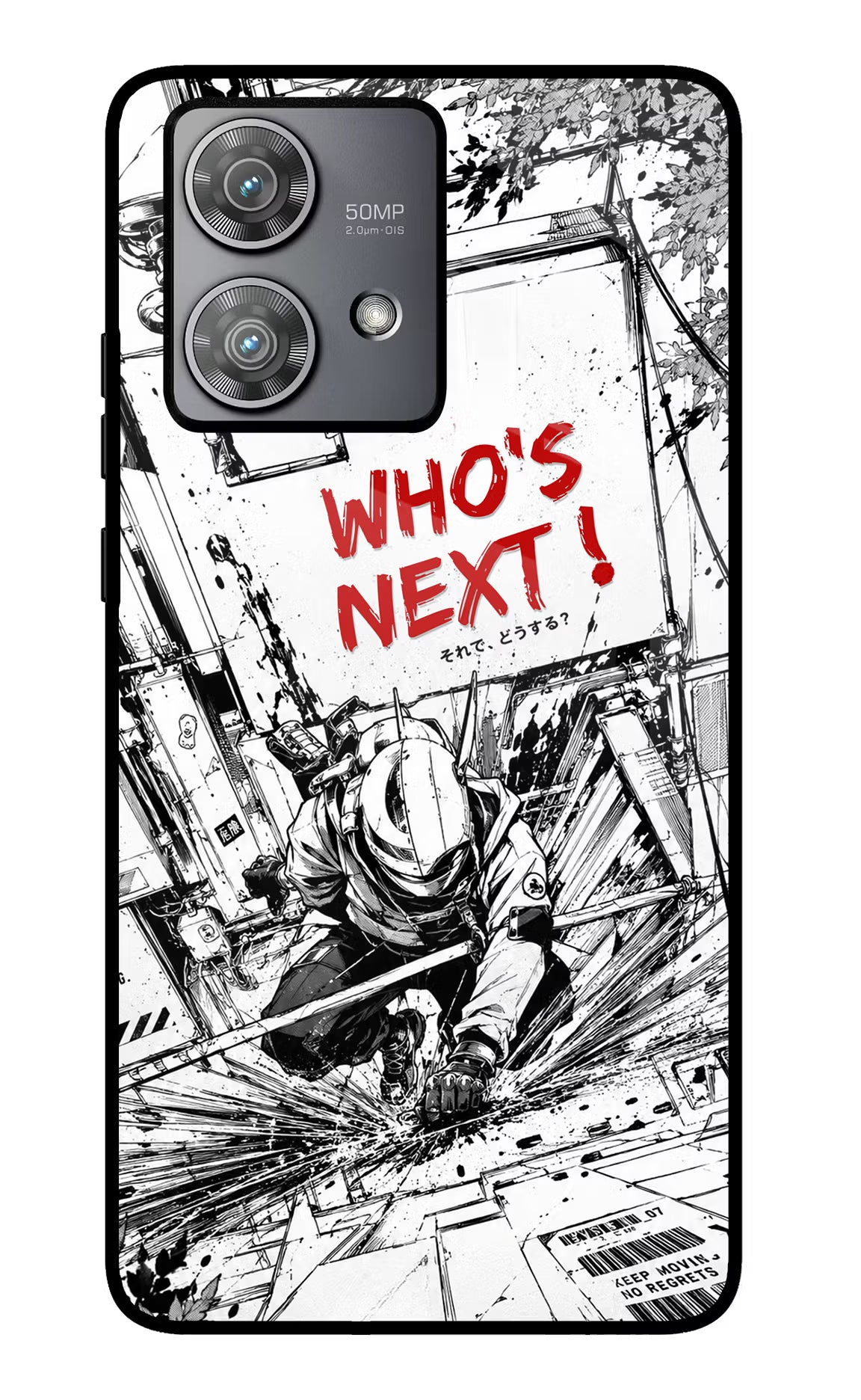 Who's Next Moto Edge 40 Neo Glass Case Back Cover by Casekaro