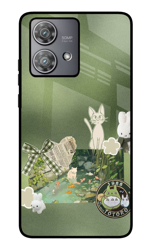 Aesthetic anime Moto Edge 40 Neo Glass Case