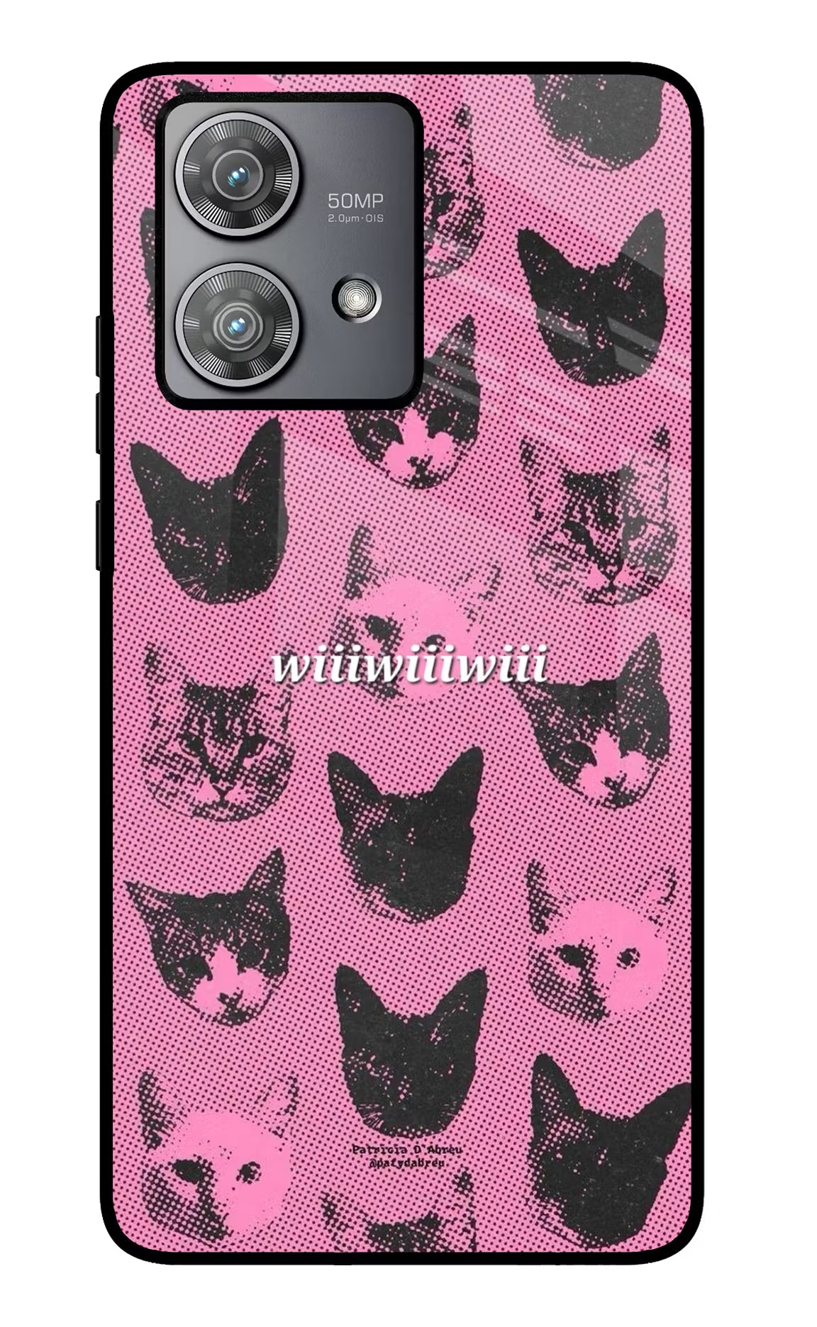 Pink Cats Moto Edge 40 Neo Glass Case
