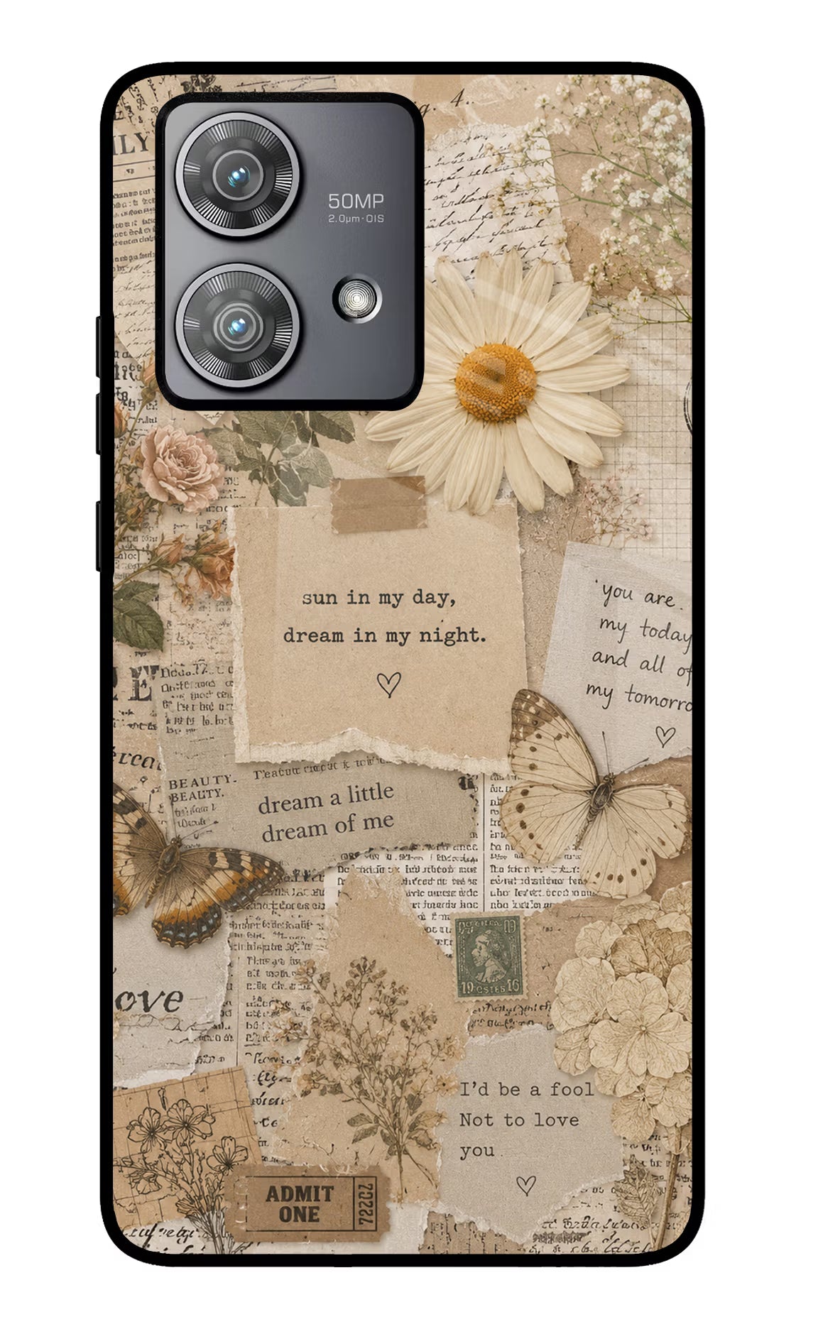 Vintage case Moto Edge 40 Neo Glass Case