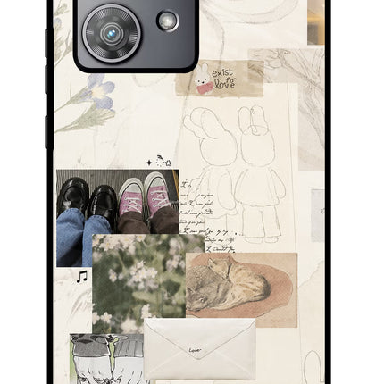 Soft Aesthetic Moto Edge 40 Neo Glass Case Back Cover by Casekaro