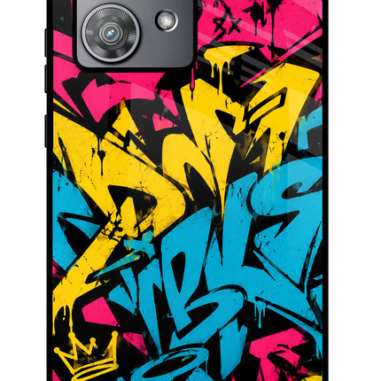 Graffiti Vibe Moto Edge 40 Neo Glass Case Back Cover by Casekaro