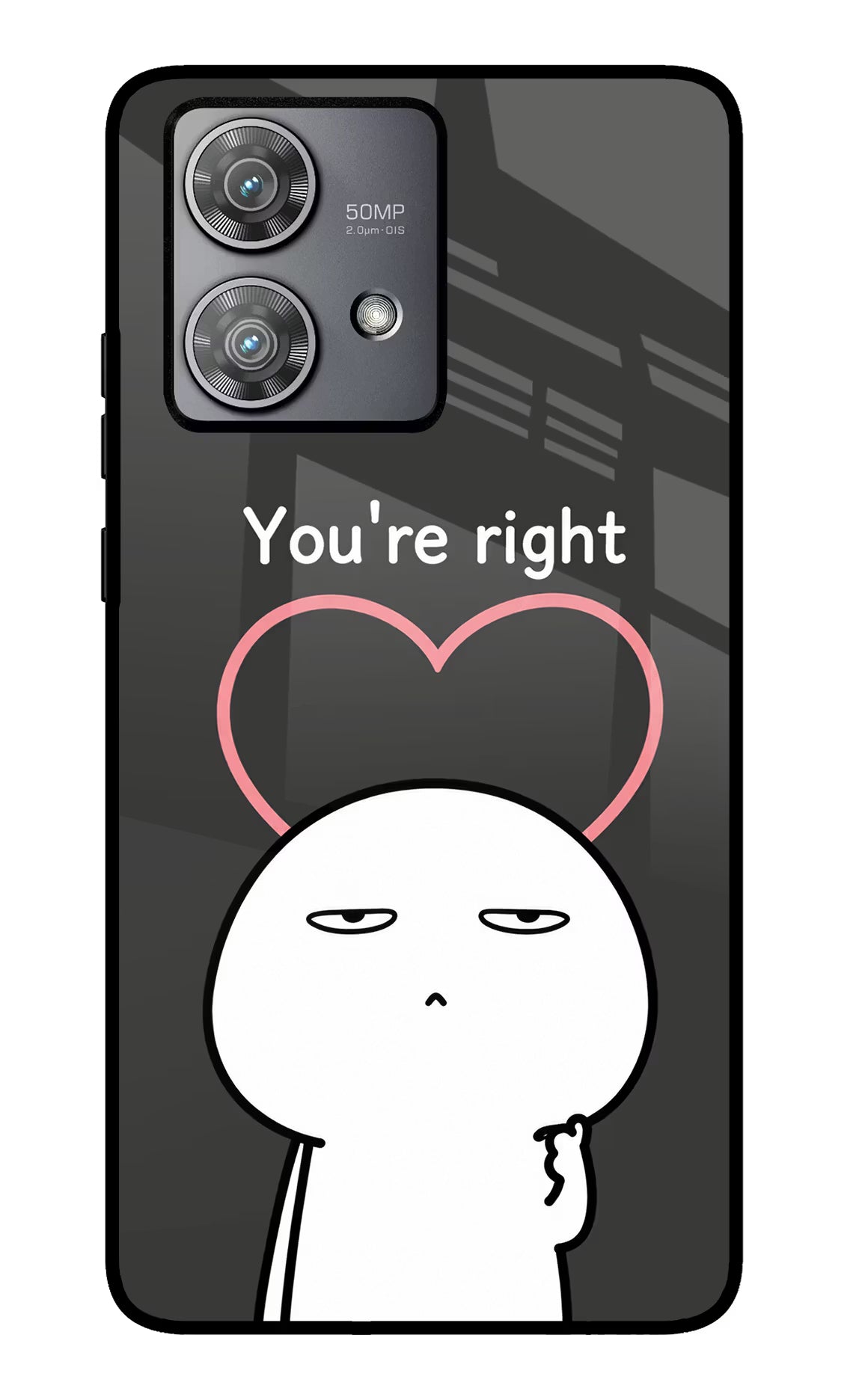 You're Right Moto Edge 40 Neo Glass Case