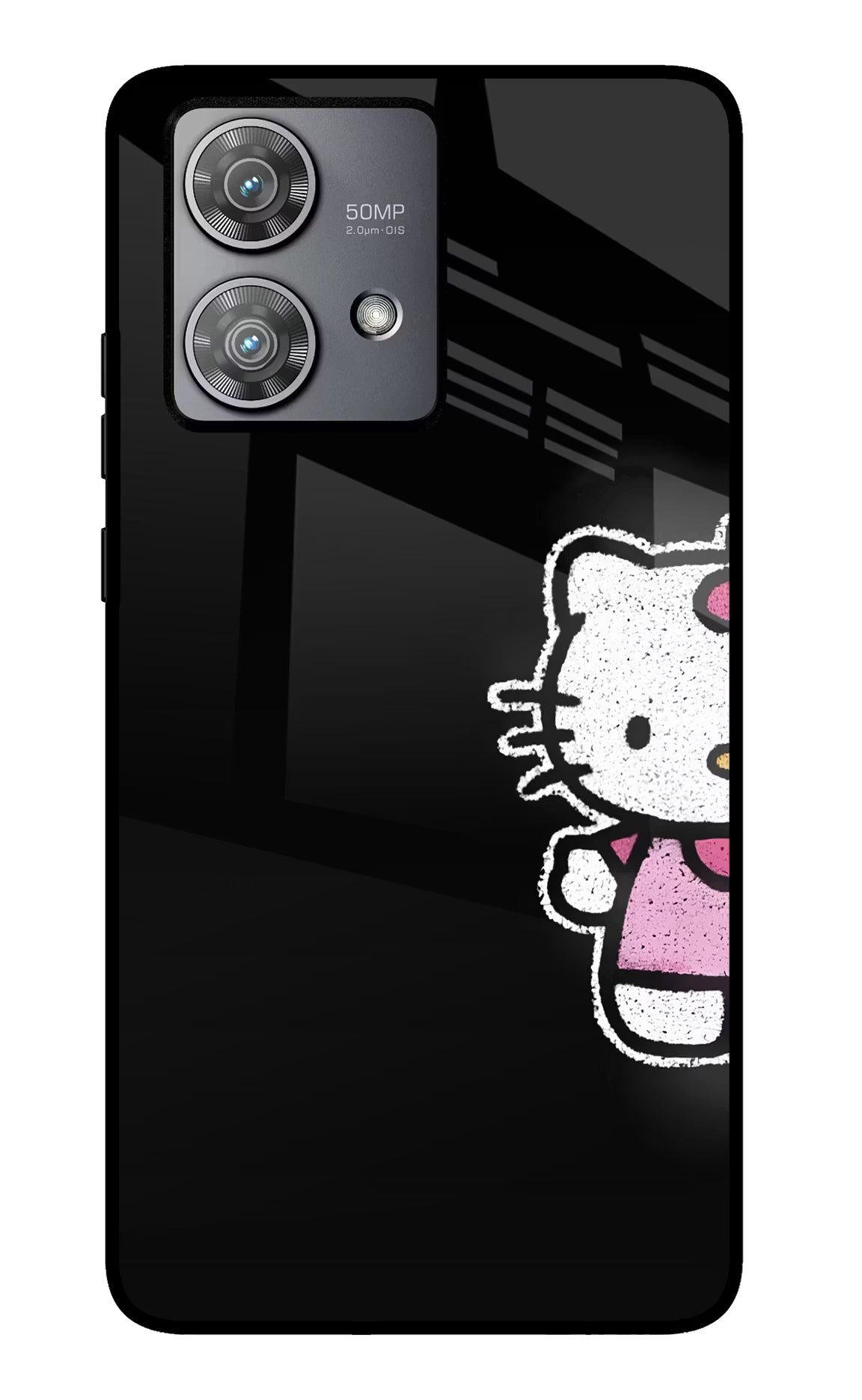 Kitty Charm Moto Edge 40 Neo Glass Case