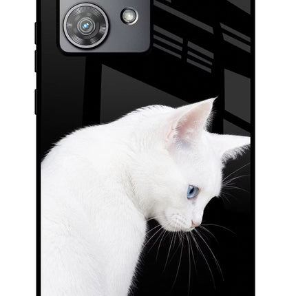Snow Gaze Moto Edge 40 Neo Glass Case Back Cover by Casekaro