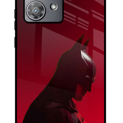 Dark Knight Moto Edge 40 Neo Glass Case Back Cover by Casekaro