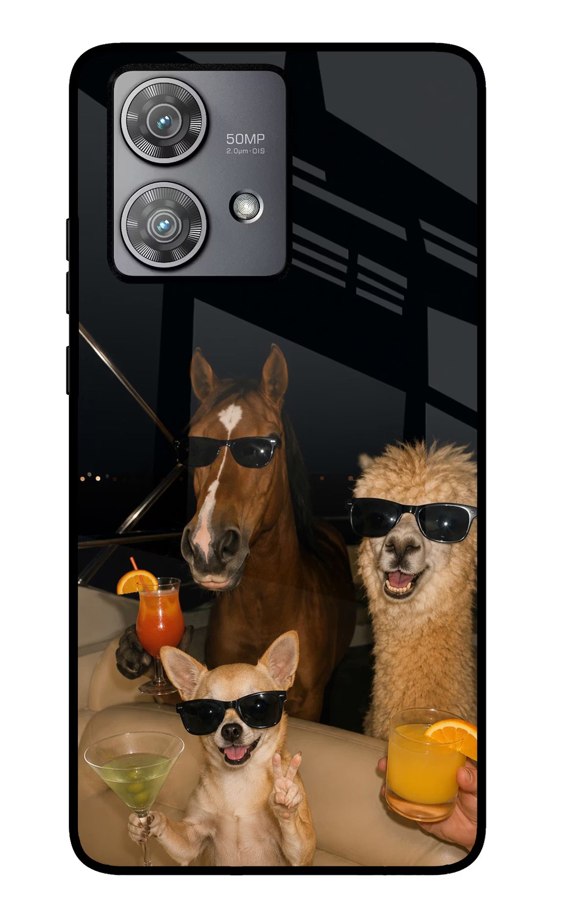 Party Squad Moto Edge 40 Neo Glass Case