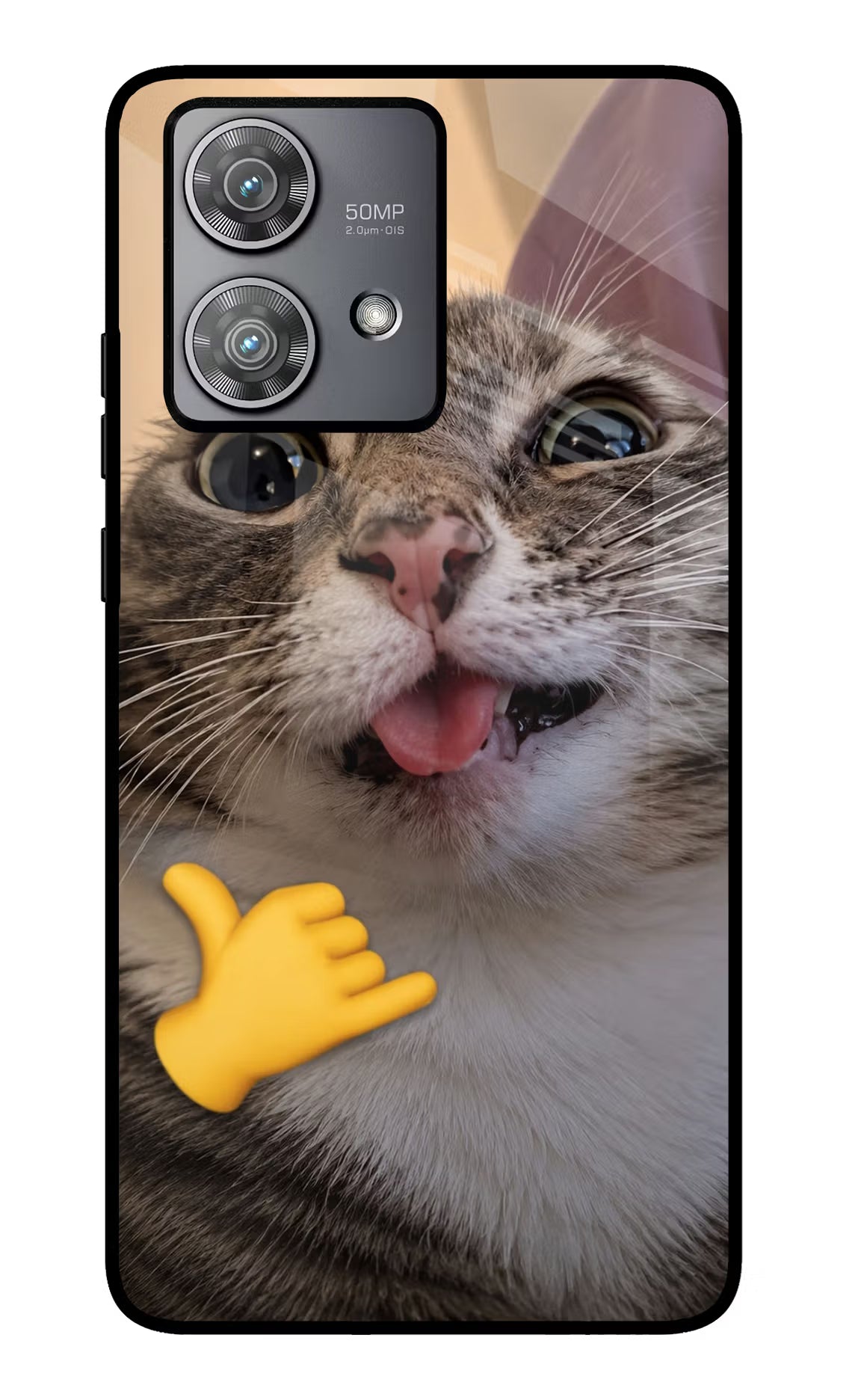 Silly Cat Call Moto Edge 40 Neo Glass Case