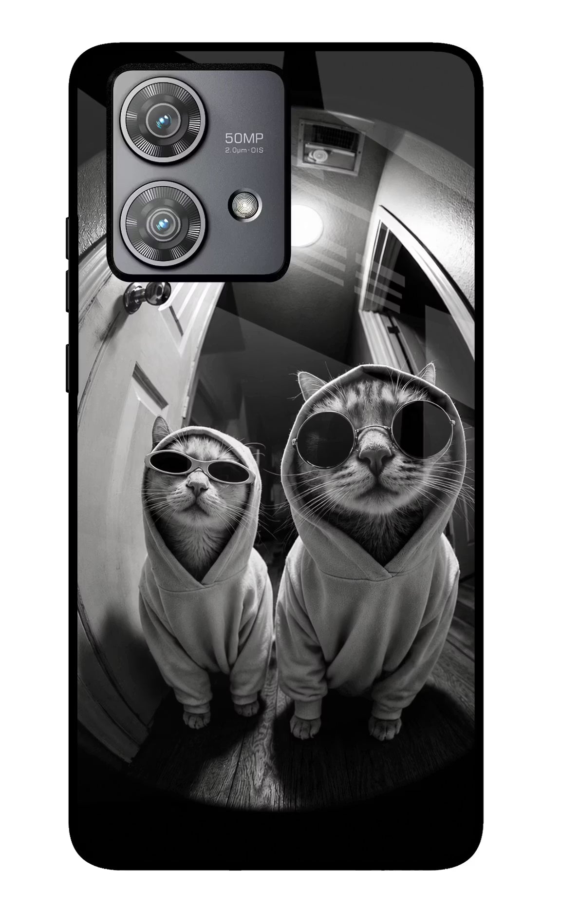Hood Cats Moto Edge 40 Neo Glass Case