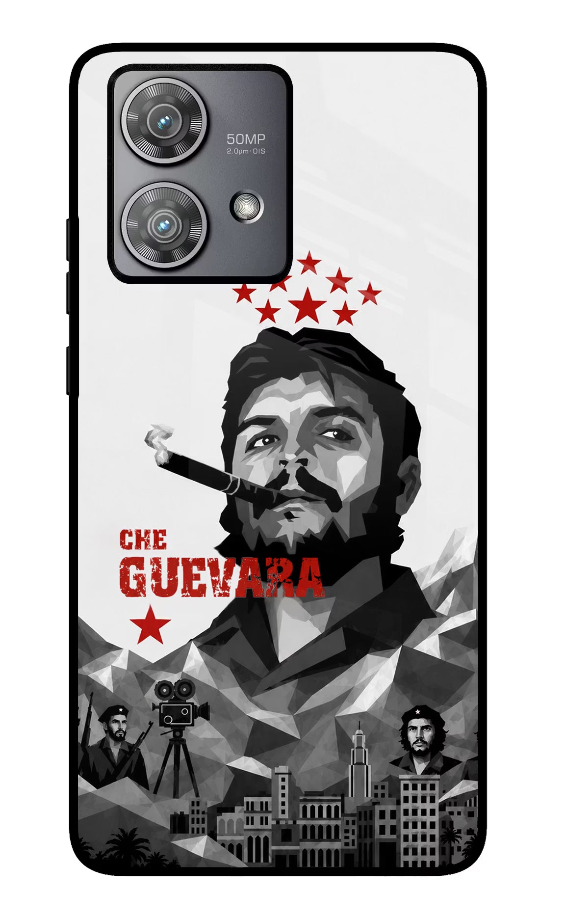 Che Guevara Iconic Moto Edge 40 Neo Glass Case
