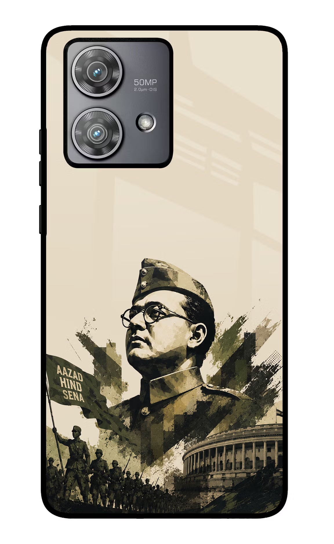 Netaji Rising Moto Edge 40 Neo Glass Case