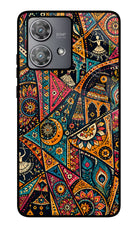 Folk Print Moto Edge 40 Neo Glass Case