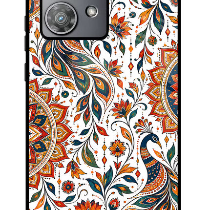White Mayura Moto Edge 40 Neo Glass Case