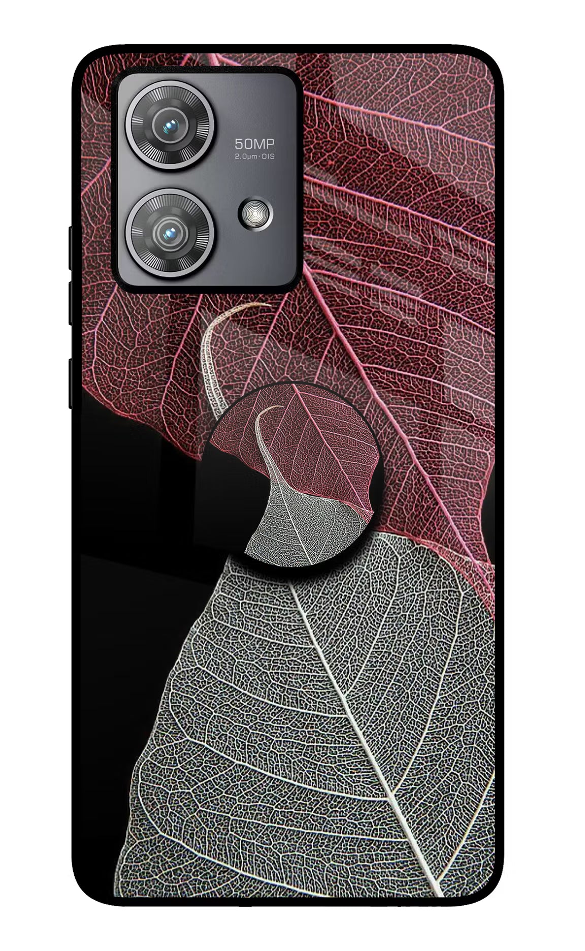 Leaf Pattern Moto Edge 40 Neo Pop Case by Casekaro