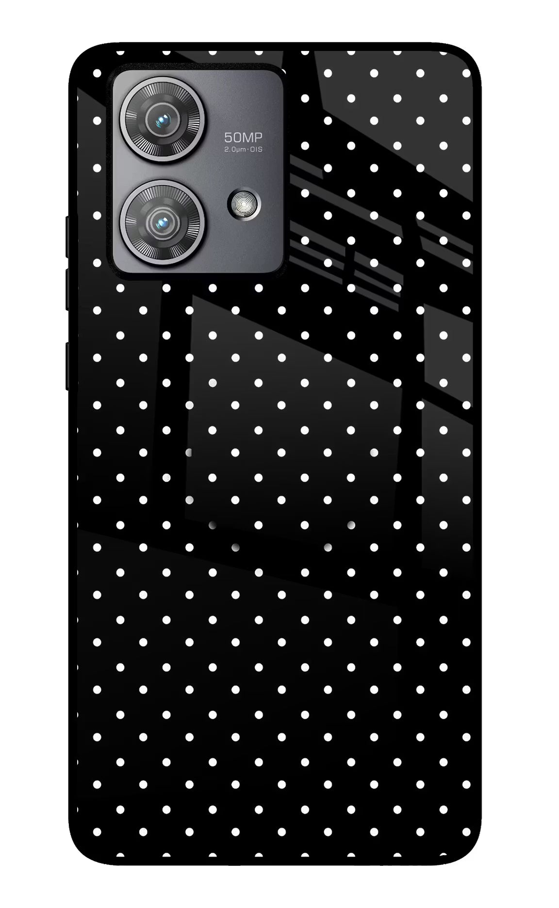 White Dots Moto Edge 40 Neo Pop Case by Casekaro
