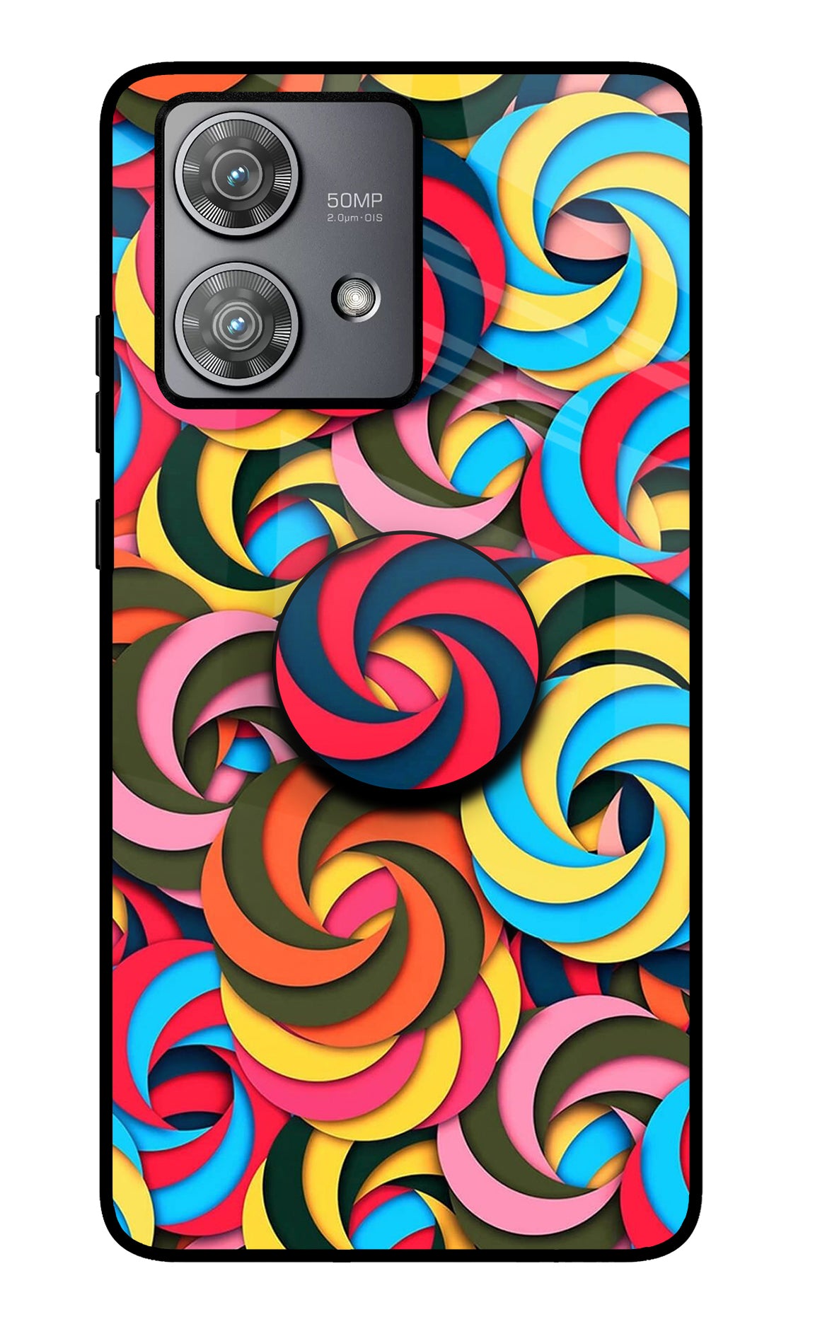 Spiral Pattern Moto Edge 40 Neo Pop Case