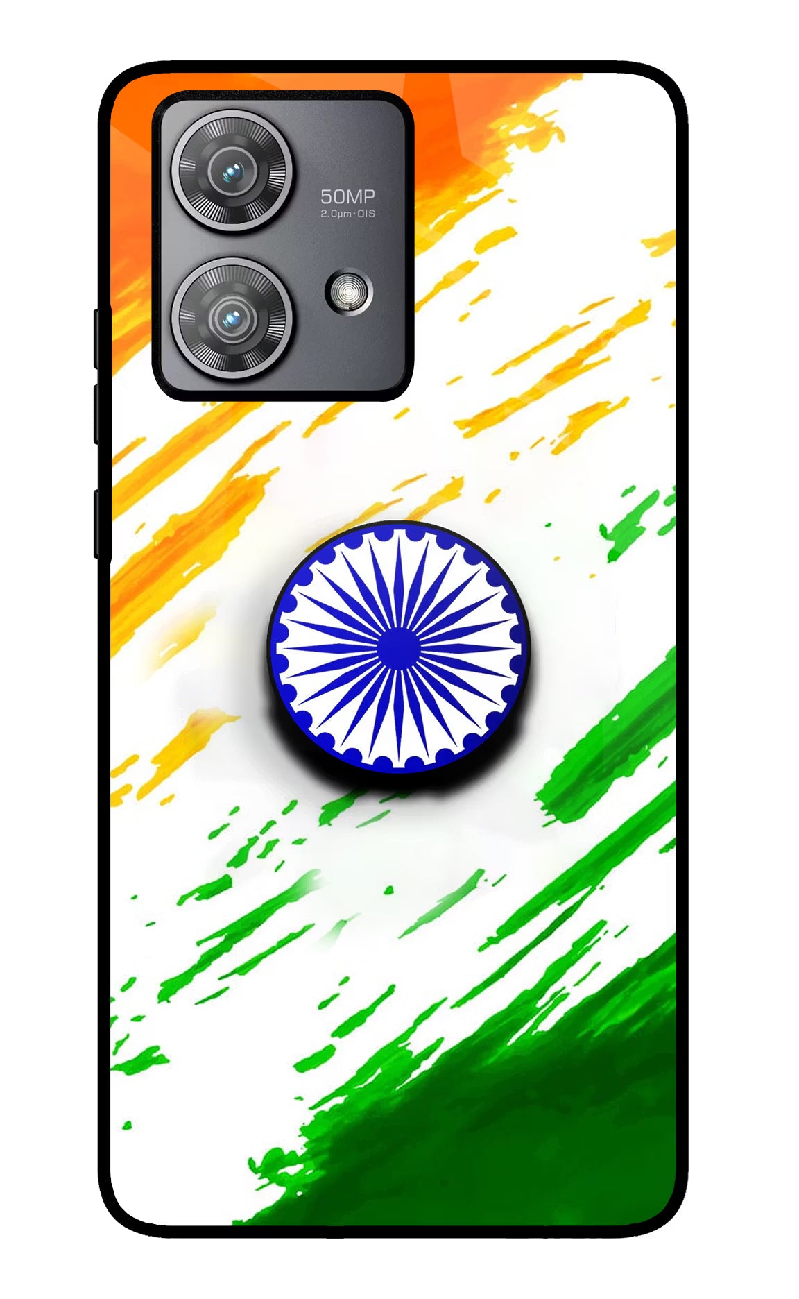 Indian Flag Ashoka Chakra Moto Edge 40 Neo Pop Case by Casekaro