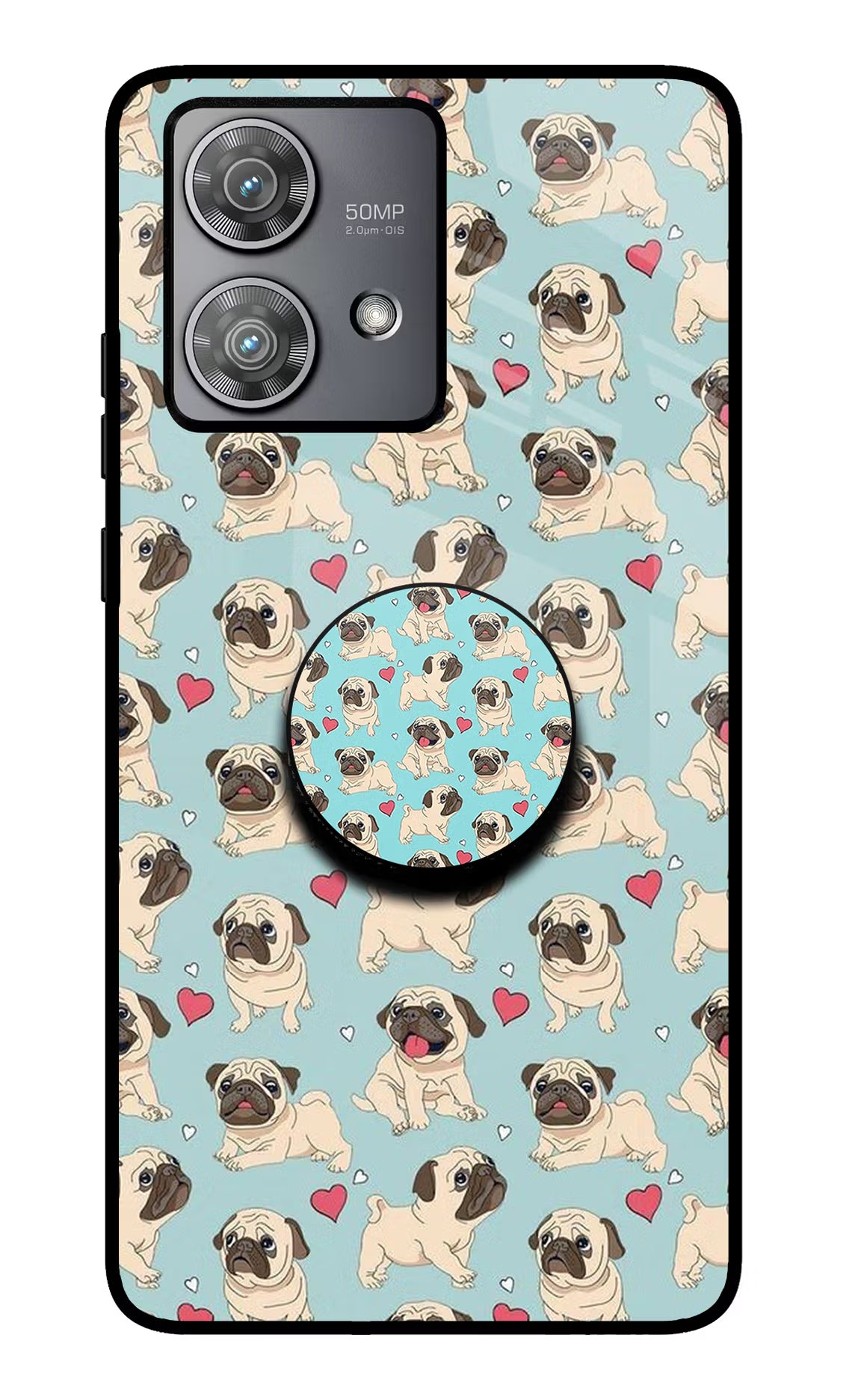 Pug Dog Moto Edge 40 Neo Pop Case by Casekaro