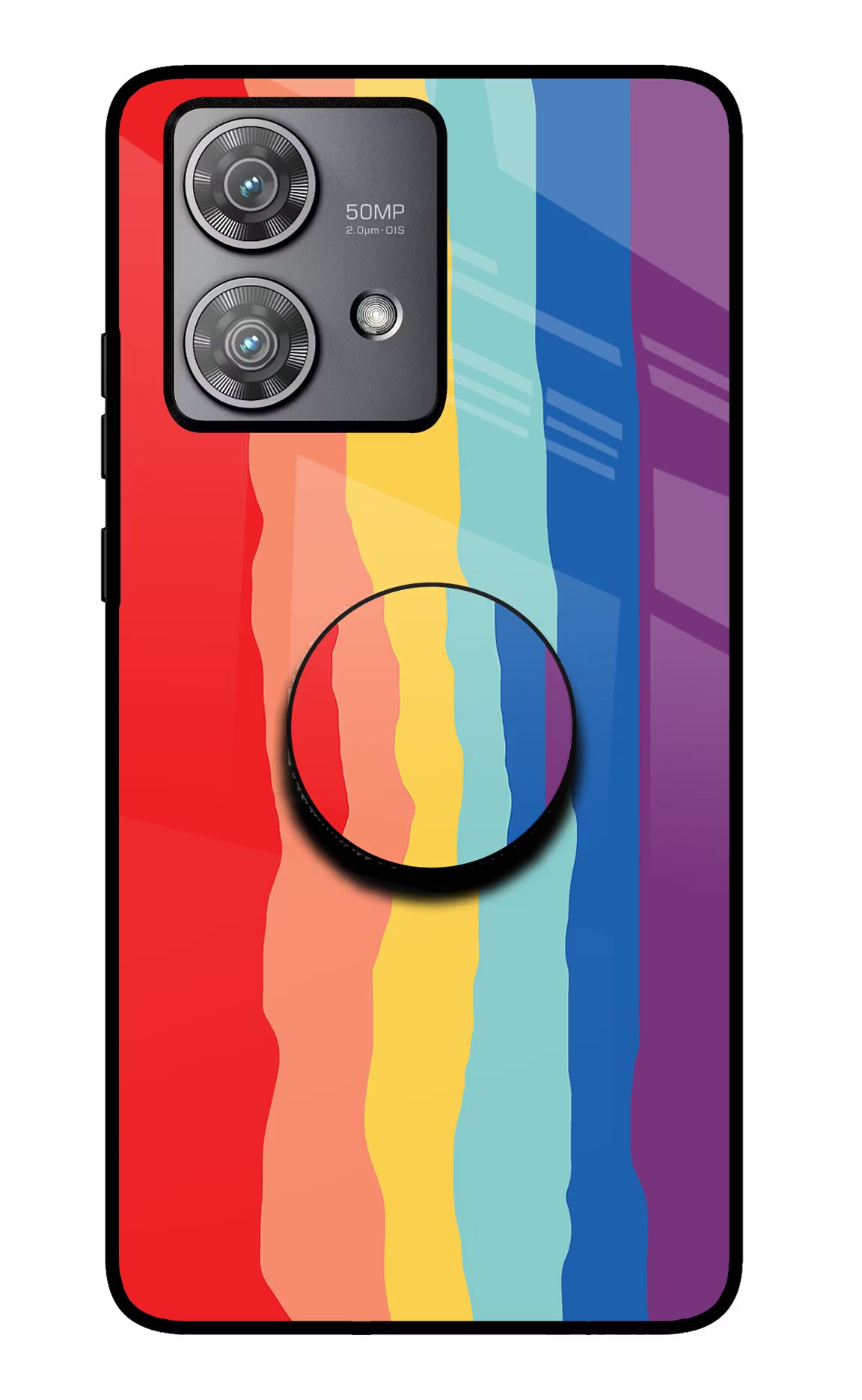 Rainbow Moto Edge 40 Neo Pop Case by Casekaro