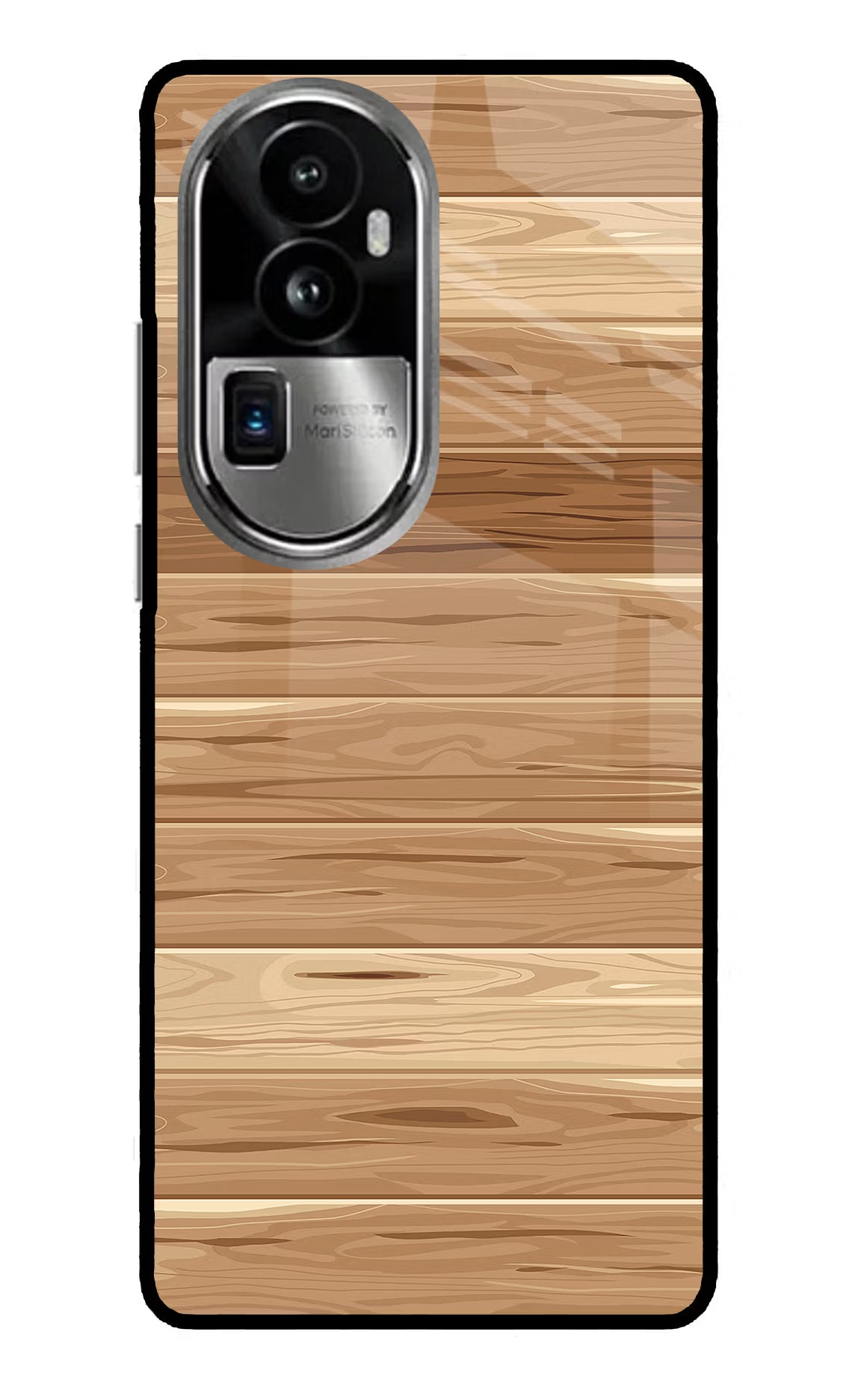 Wooden Vector Oppo Reno10 Pro+ 5G Glass Case Back Cover by Casekaro