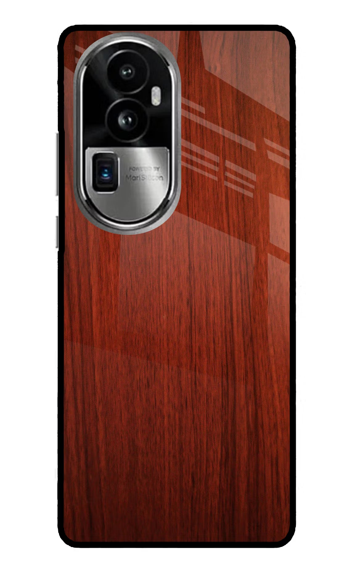 Wooden Plain Pattern Oppo Reno10 Pro+ 5G Glass Case Back Cover by Casekaro