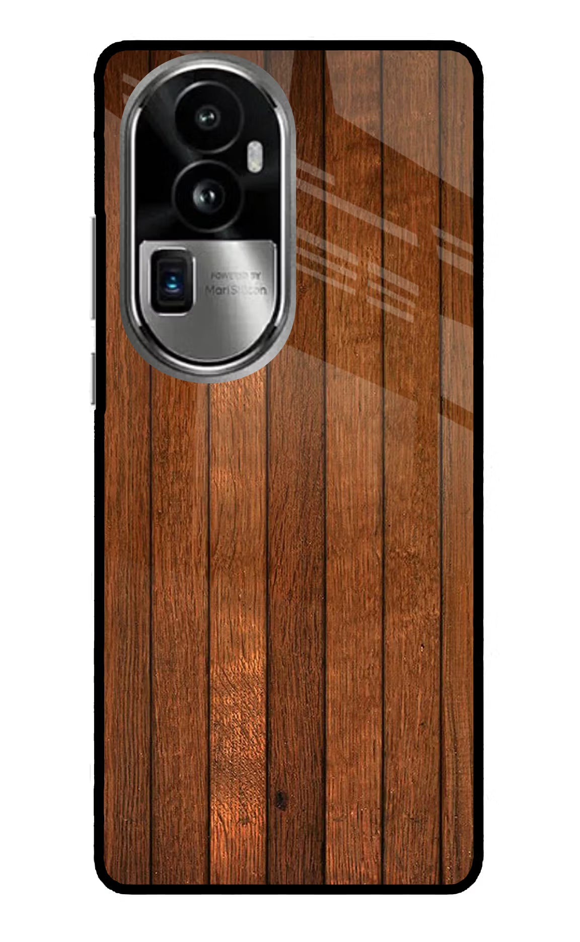 Wooden Artwork Bands Oppo Reno10 Pro+ 5G Glass Case Back Cover by Casekaro