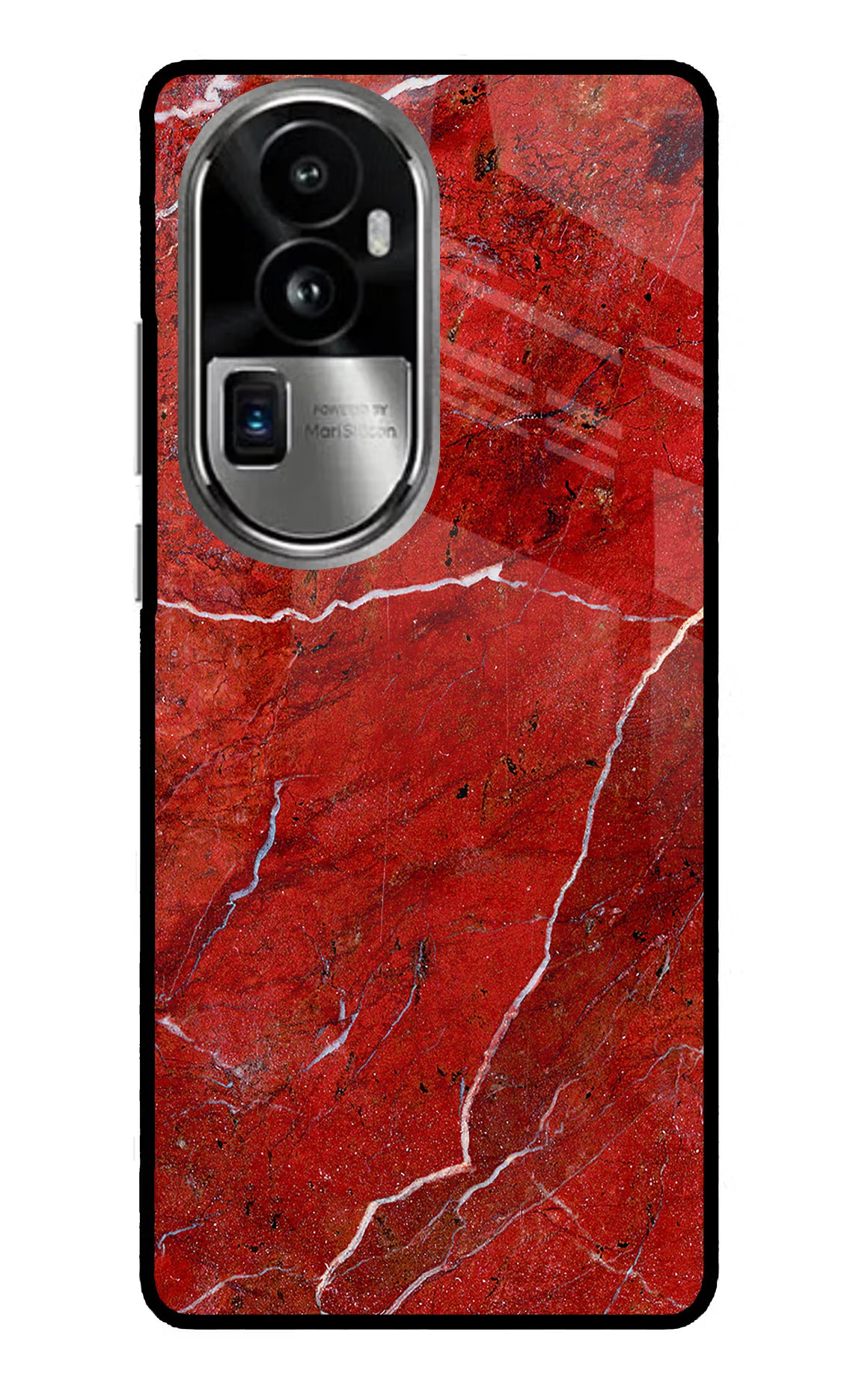 Red Marble Design Oppo Reno10 Pro+ 5G Glass Case