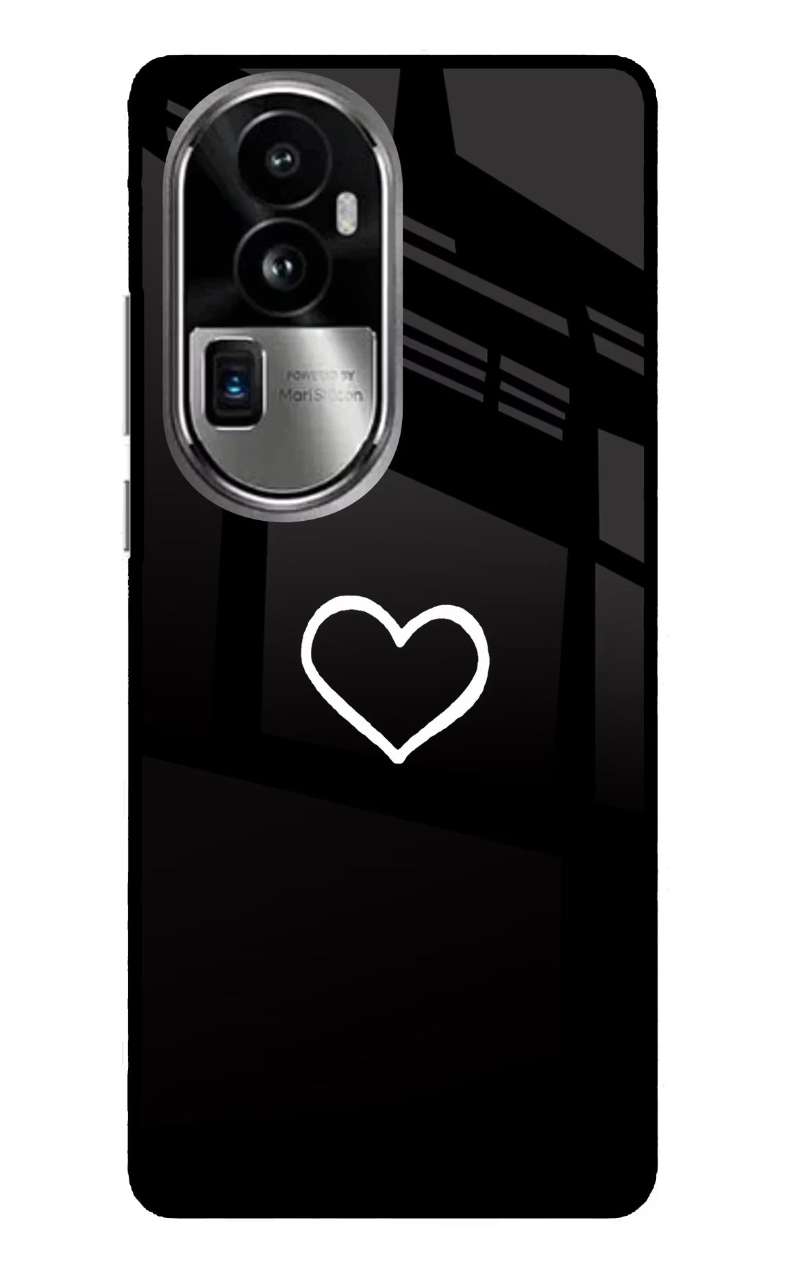 Heart Oppo Reno10 Pro+ 5G Glass Case Back Cover by Casekaro