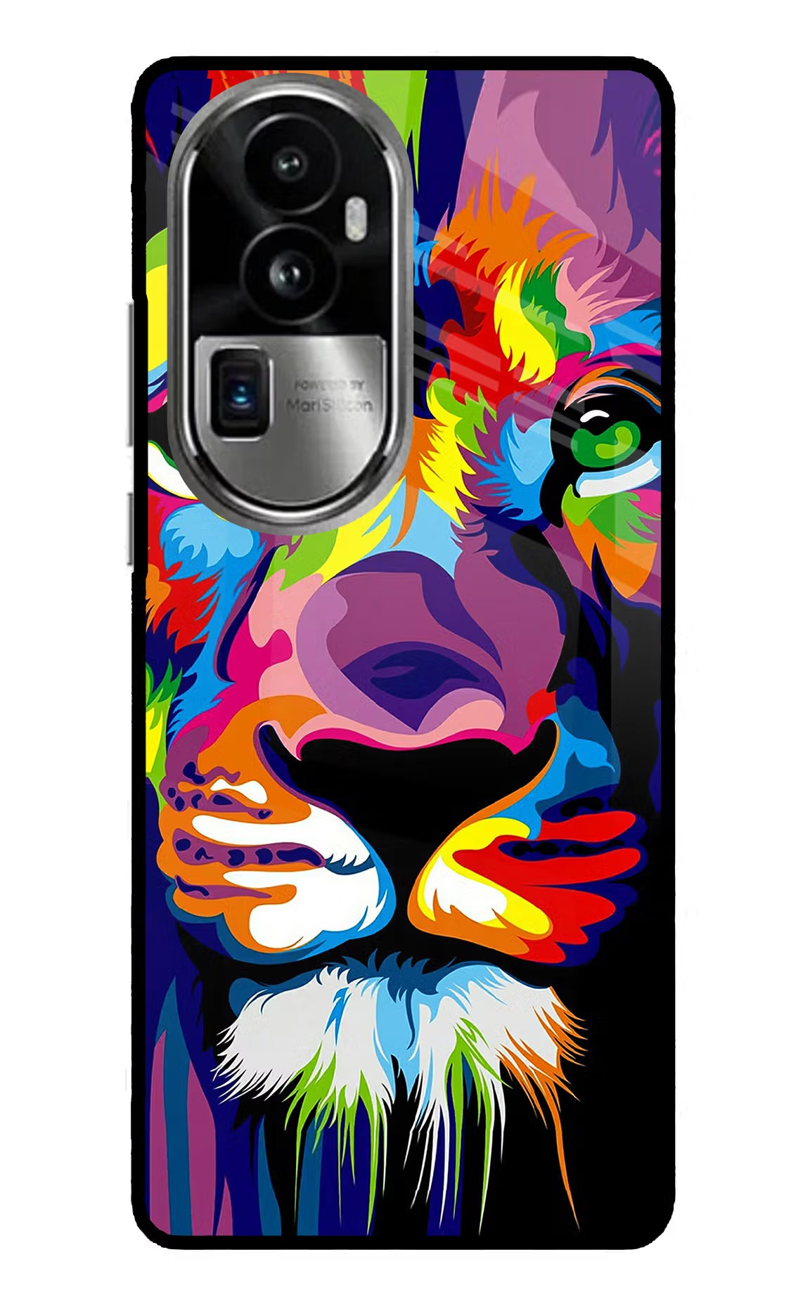 Lion Oppo Reno10 Pro+ 5G Glass Case Back Cover by Casekaro