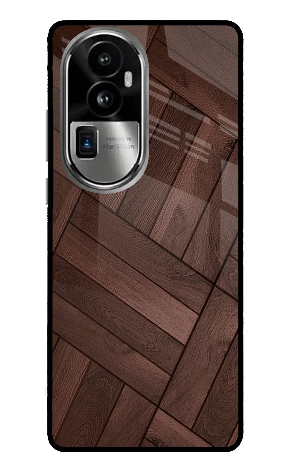Wooden Texture Design Oppo Reno10 Pro+ 5G Glass Case Back Cover by Casekaro