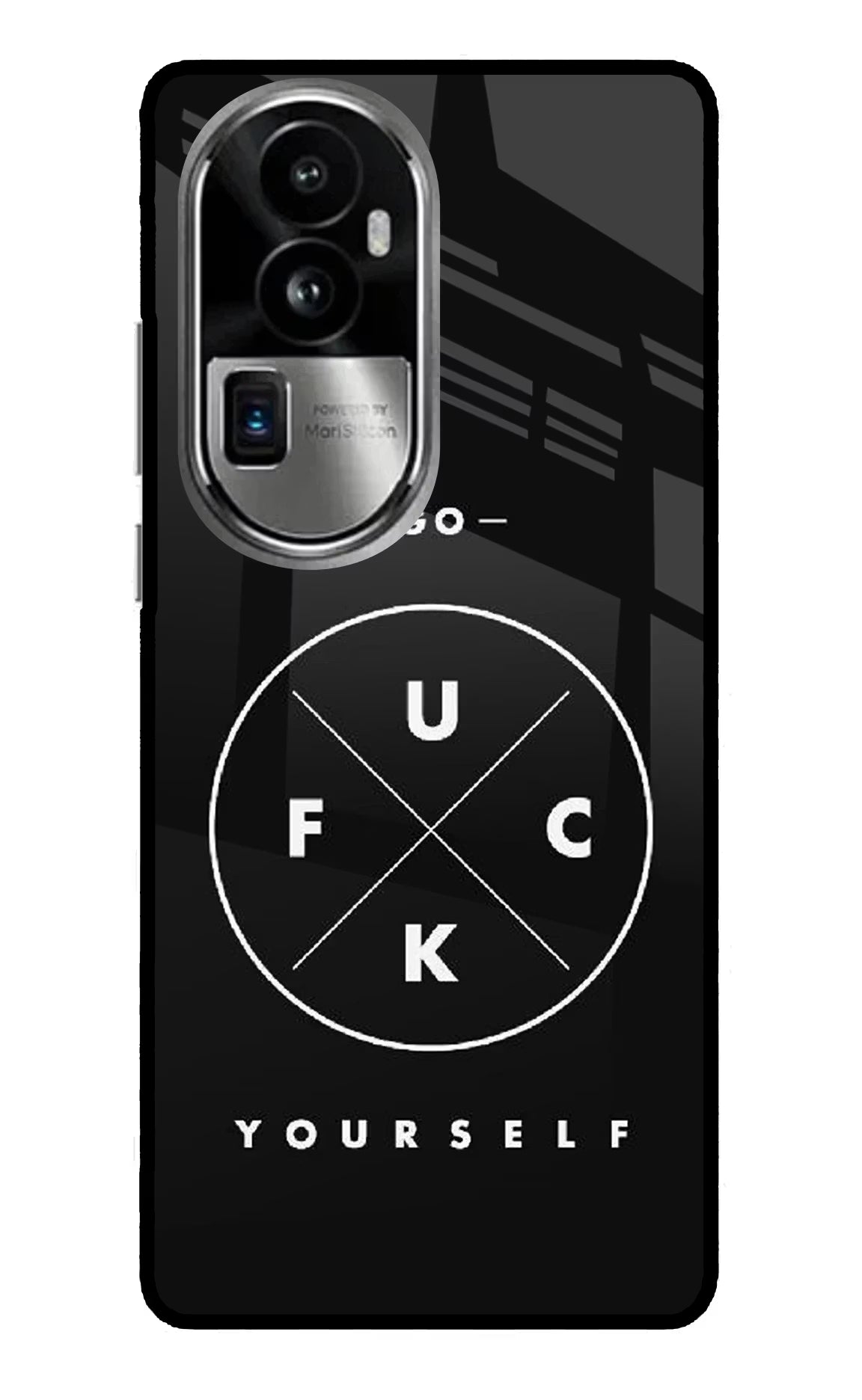 Go Fuck Yourself Oppo Reno10 Pro+ 5G Glass Case Back Cover by Casekaro