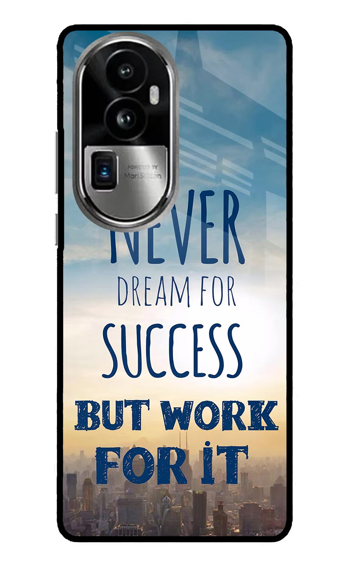 Never Dream For Success But Work For It Oppo Reno10 Pro+ 5G Glass Case Back Cover by Casekaro