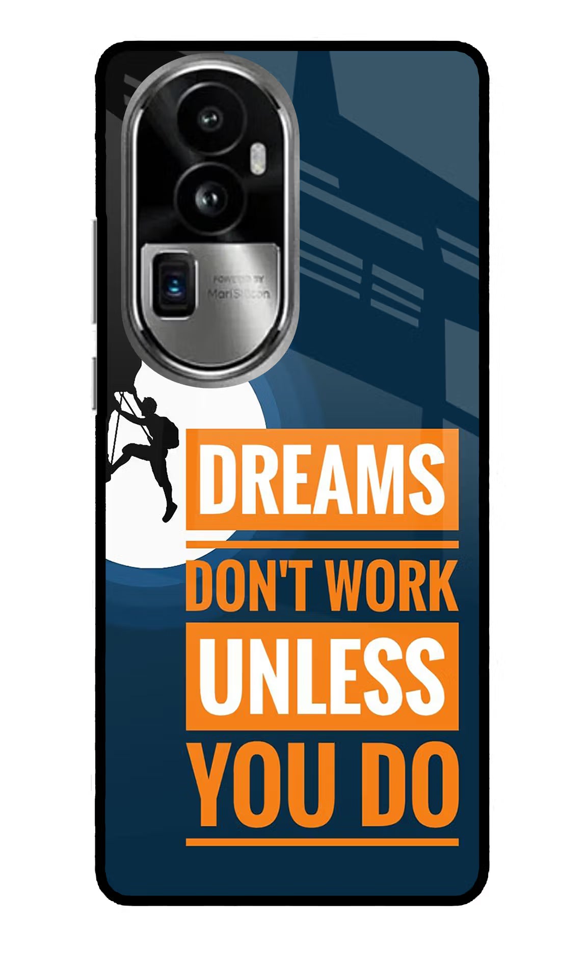 Dreams Don’T Work Unless You Do Oppo Reno10 Pro+ 5G Glass Case Back Cover by Casekaro