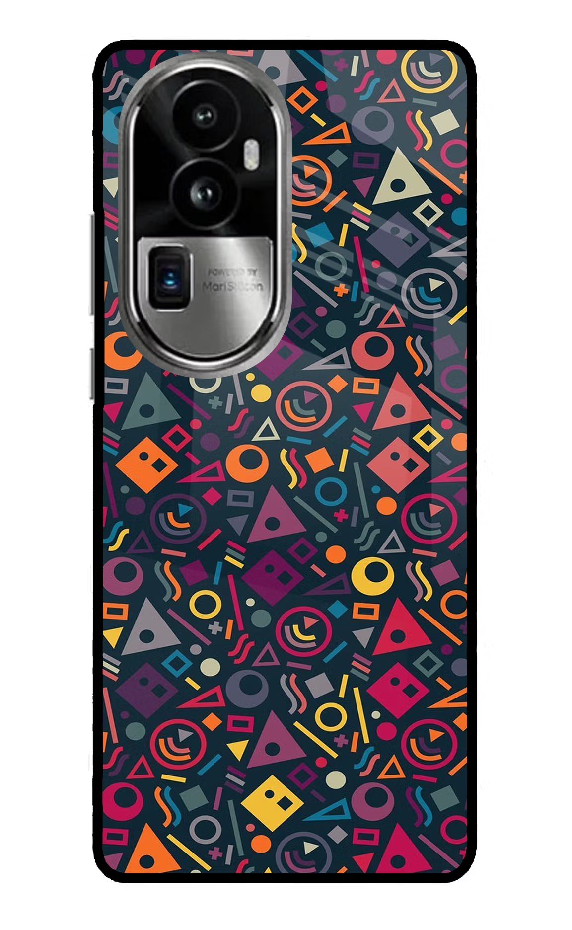 Geometric Abstract Oppo Reno10 Pro+ 5G Glass Case Back Cover by Casekaro