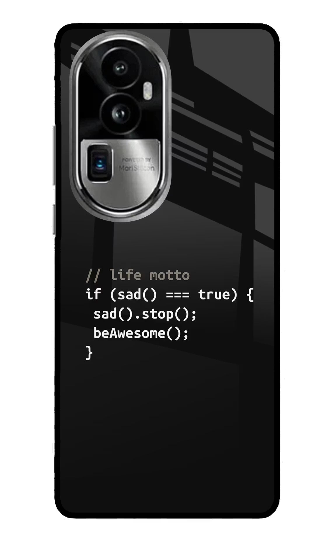 Life Motto Code Oppo Reno10 Pro+ 5G Glass Case Back Cover by Casekaro