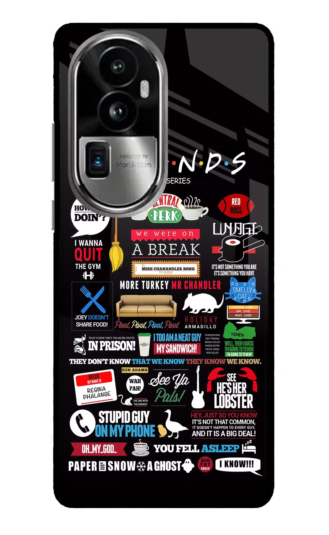 FRIENDS Oppo Reno10 Pro+ 5G Glass Case Back Cover by Casekaro